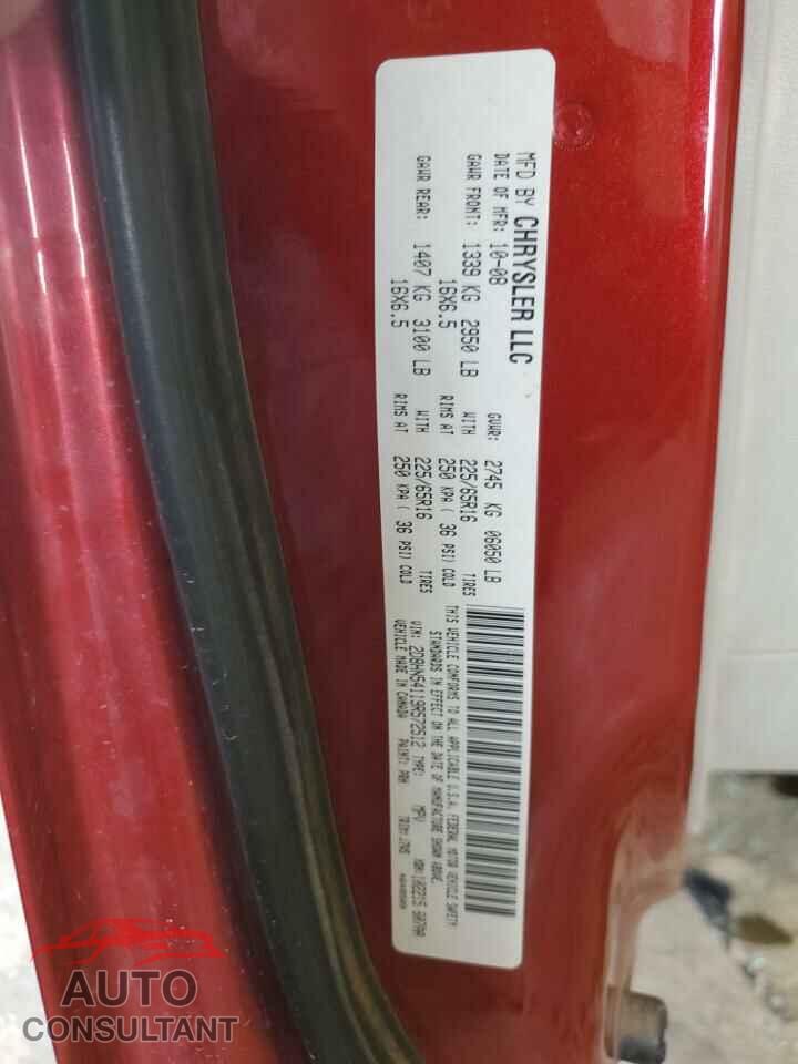 DODGE CARAVAN 2009 - 2D8HN54119R572512