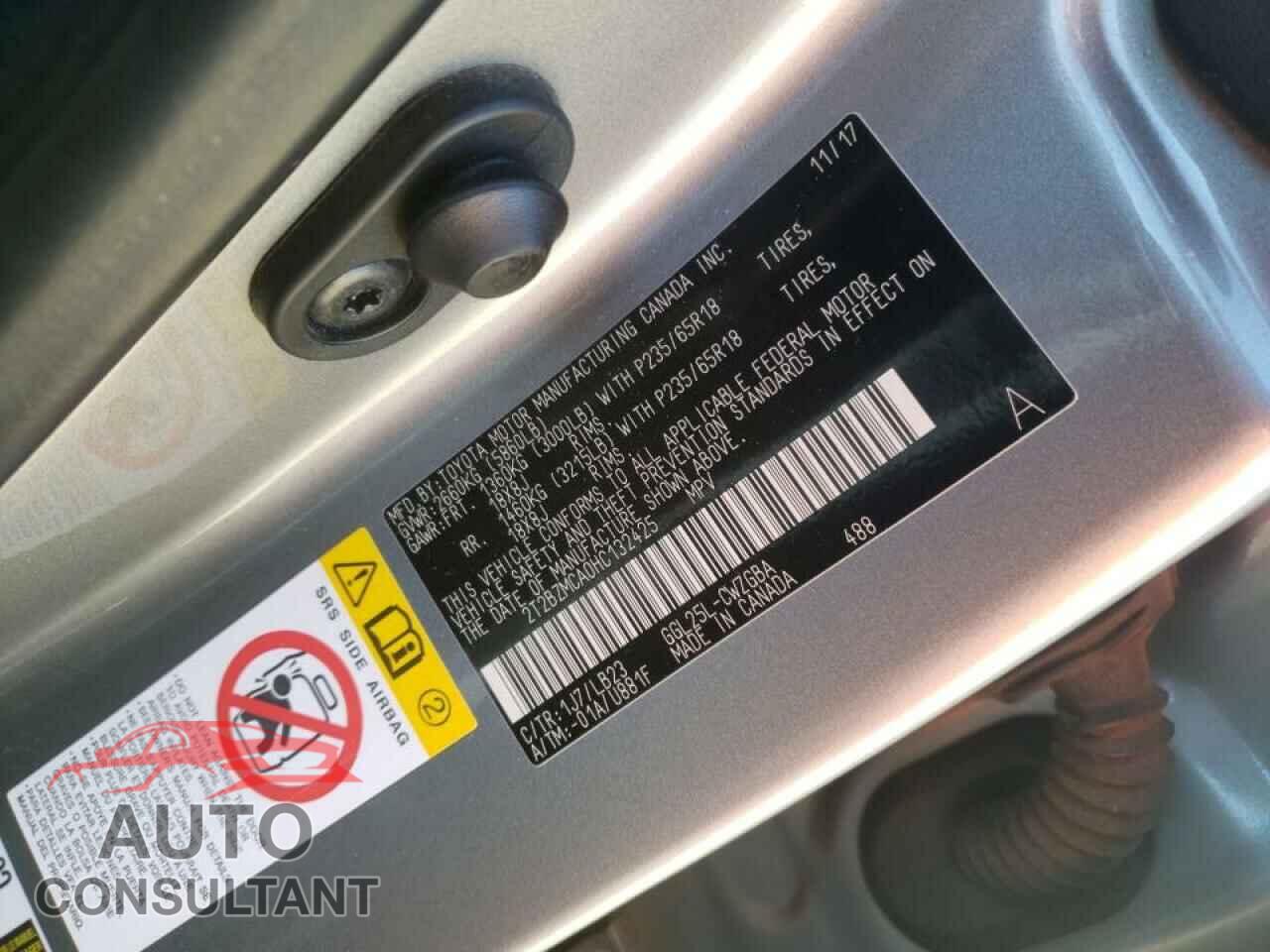 LEXUS RX350 2017 - 2T2BZMCA0HC132425