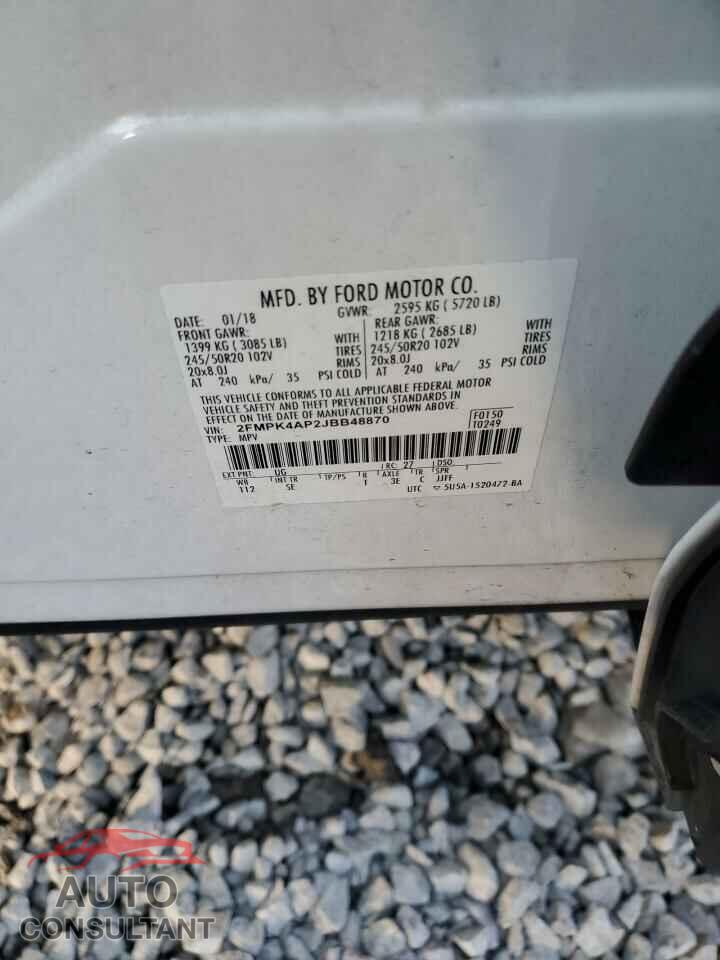 FORD EDGE 2018 - 2FMPK4AP2JBB48870