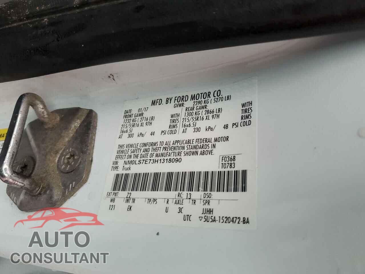 FORD TRANSIT 2017 - NM0LS7E73H1318090
