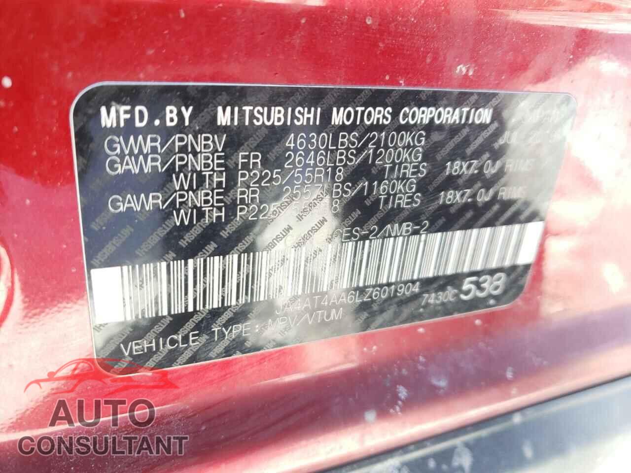 MITSUBISHI ECLIPSE 2020 - JA4AT4AA6LZ601904