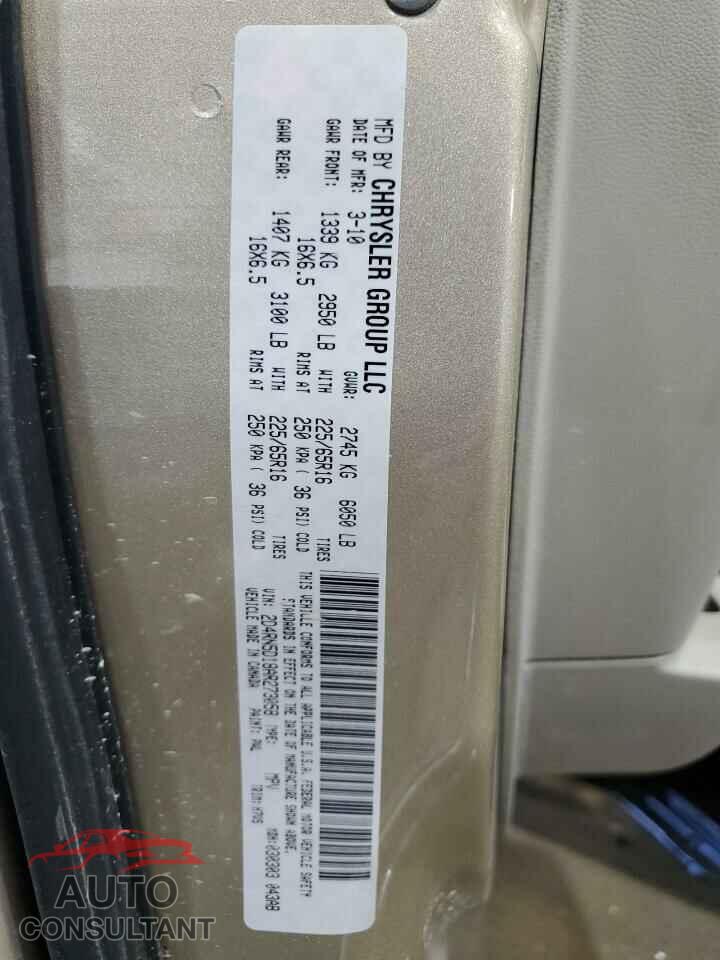 DODGE CARAVAN 2010 - 2D4RN5D18AR273058