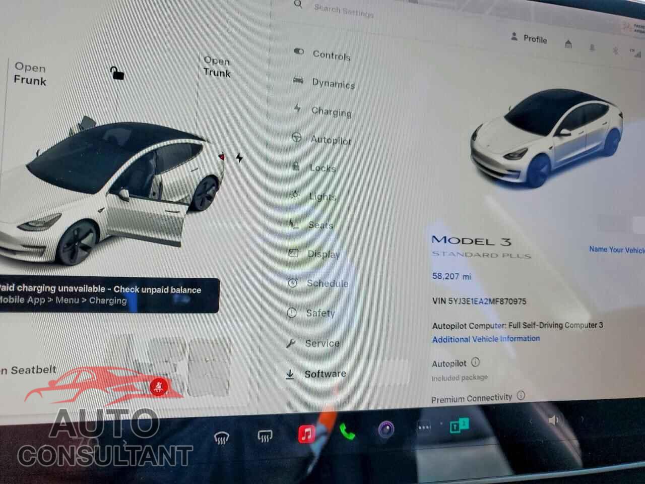 TESLA MODEL 3 2021 - 5YJ3E1EA2MF870975