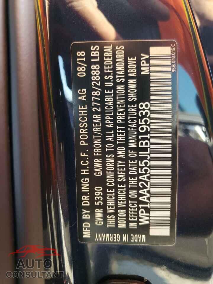 PORSCHE MACAN 2018 - WP1AA2A55JLB19538