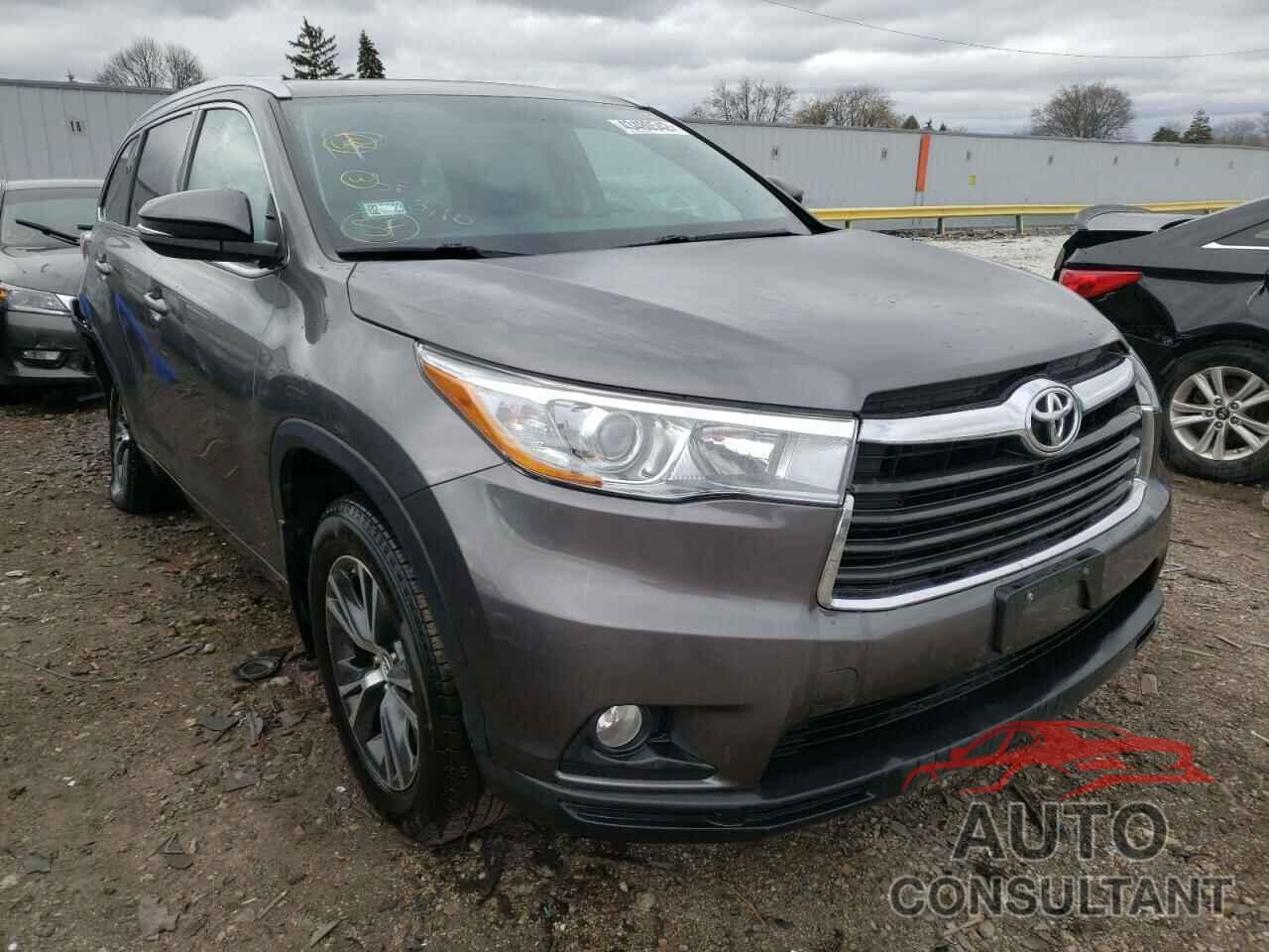TOYOTA HIGHLANDER 2016 - 5TDJKRFH9GS319887