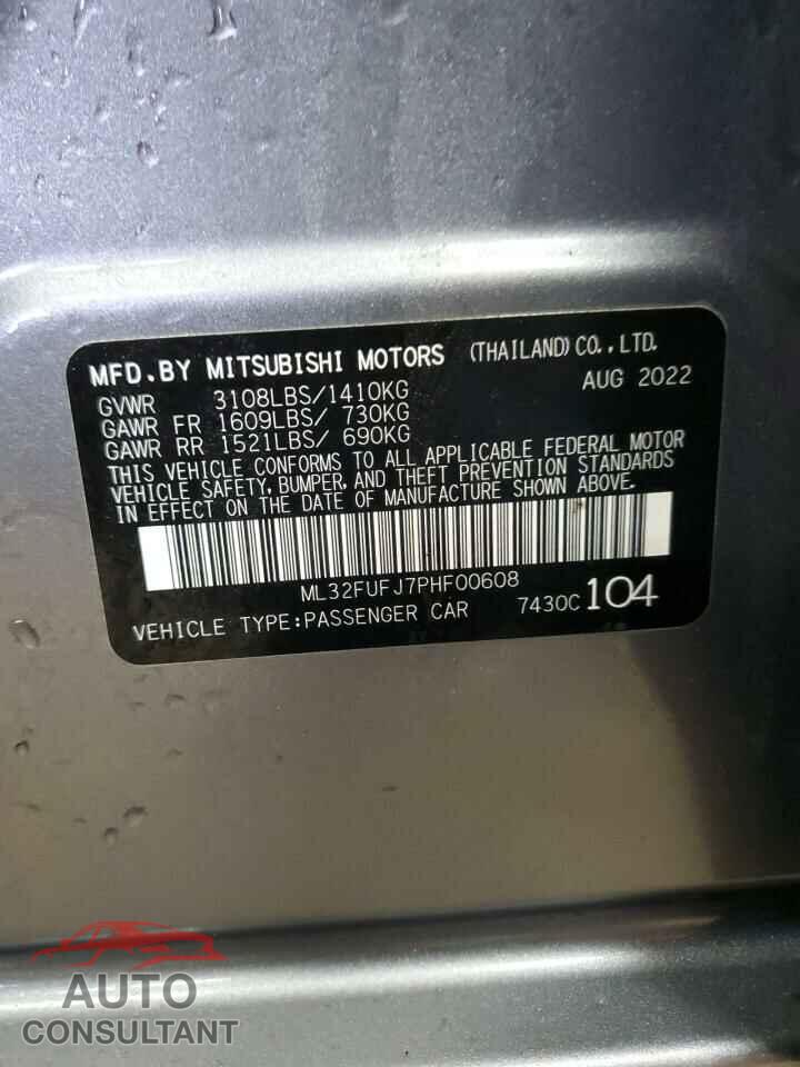 MITSUBISHI MIRAGE 2023 - ML32FUFJ7PHF00608