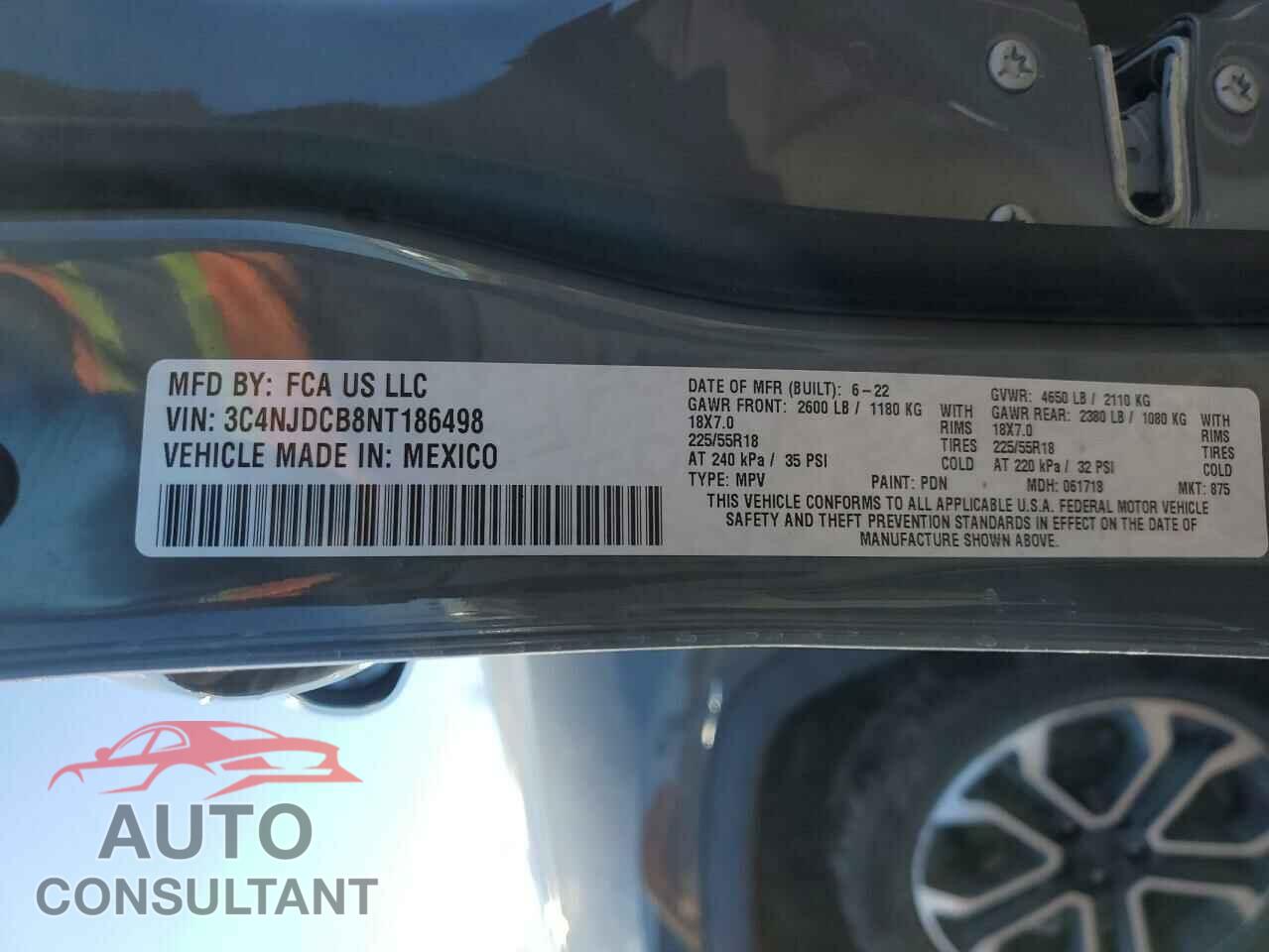 JEEP COMPASS 2022 - 3C4NJDCB8NT186498