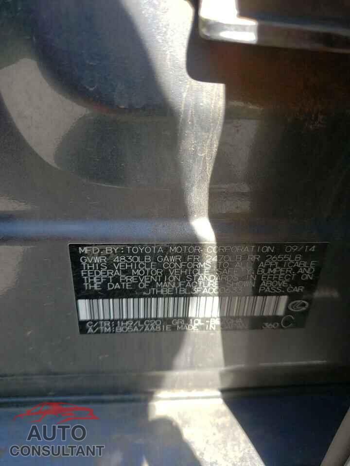 LEXUS GS350 2015 - JTHBE1BL3FA000633