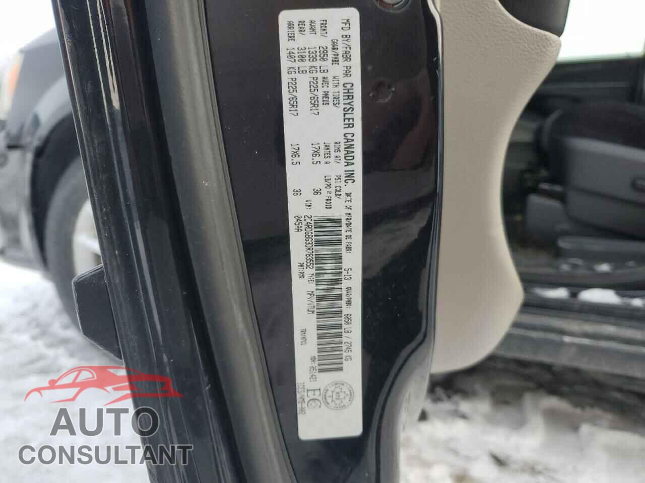 DODGE CARAVAN 2013 - 2C4RDGBG3DR783552