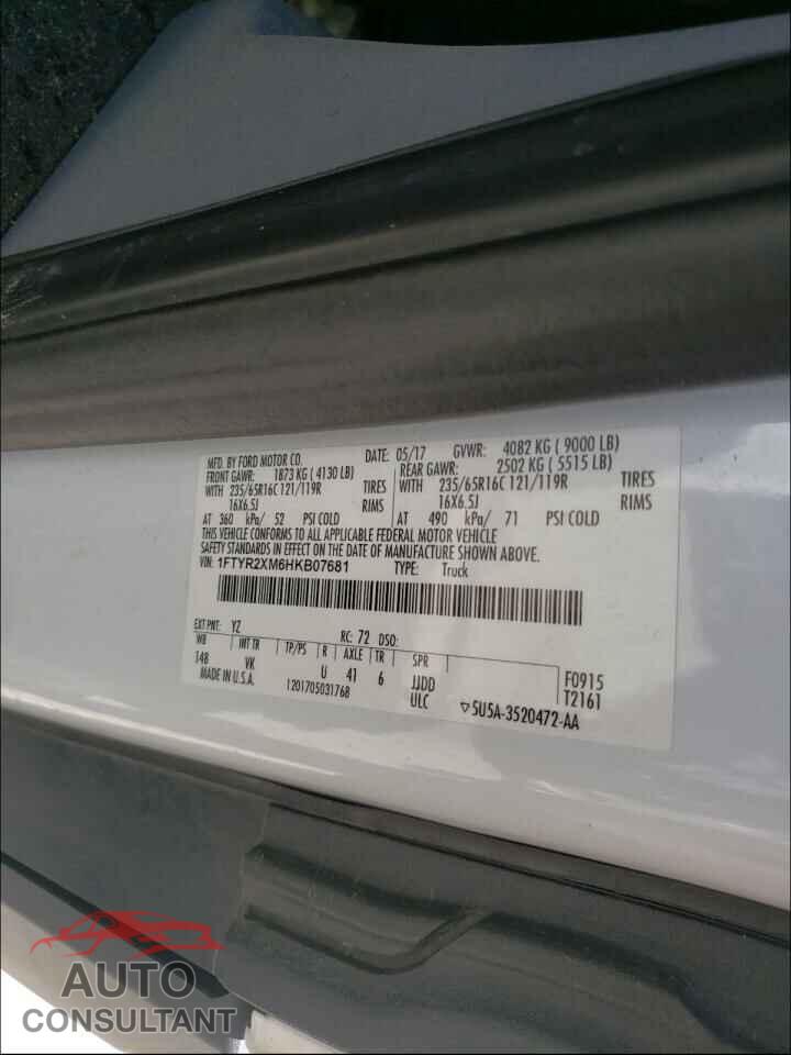 FORD TRANSIT CO 2017 - 1FTYR2XM6HKB07681