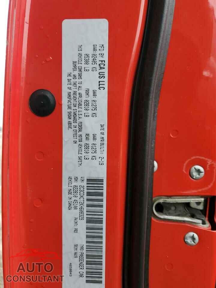 DODGE CHARGER 2019 - 2C3CDXCT2KH608329