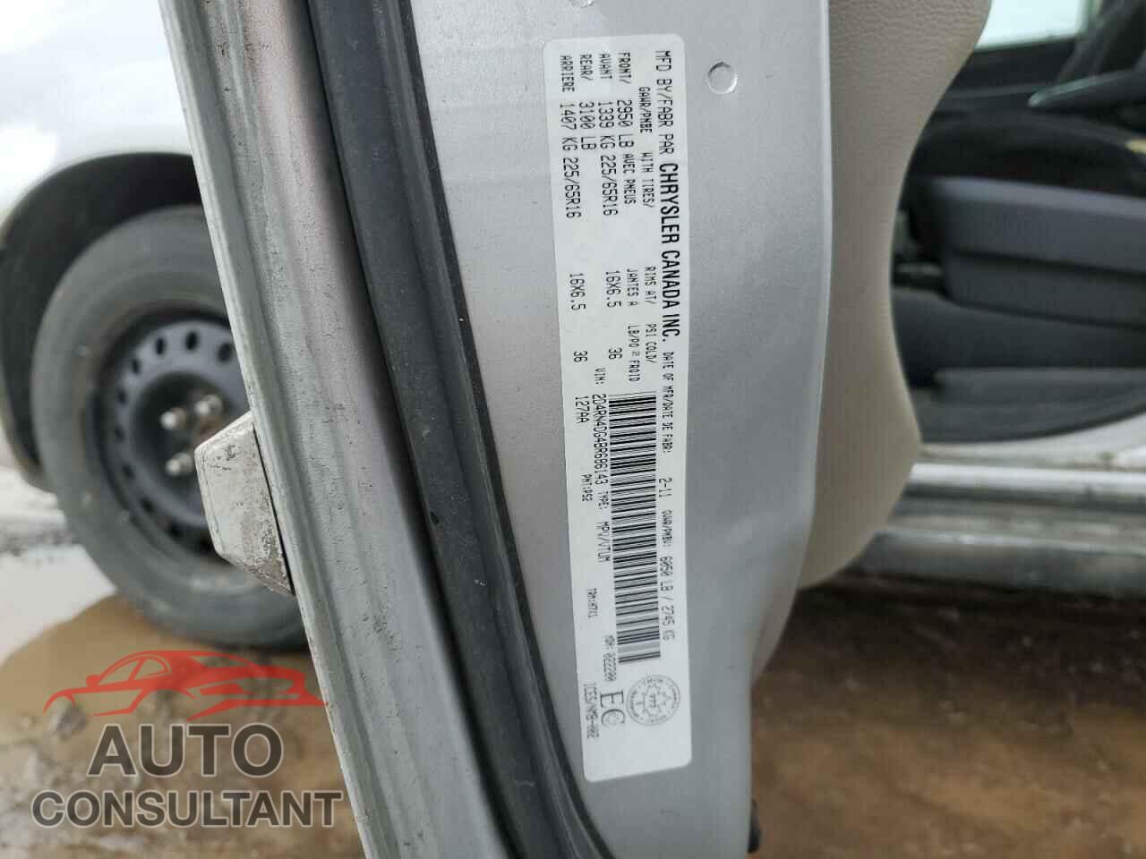 DODGE CARAVAN 2011 - 2D4RN4DG4BR686143