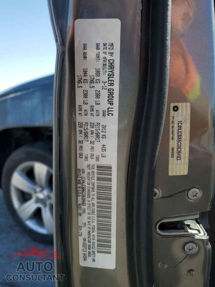 JEEP COMPASS 2012 - 1C4NJCBB6CD639483