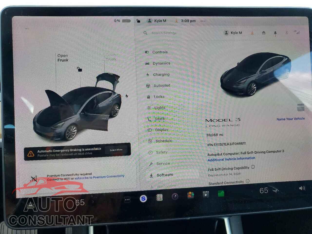 TESLA MODEL 3 2018 - 5YJ3E1EA3JF046611