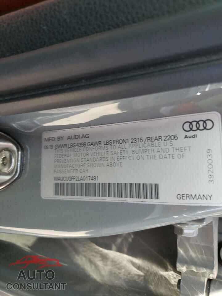 AUDI A3 2020 - WAUCUGFF2LA017481