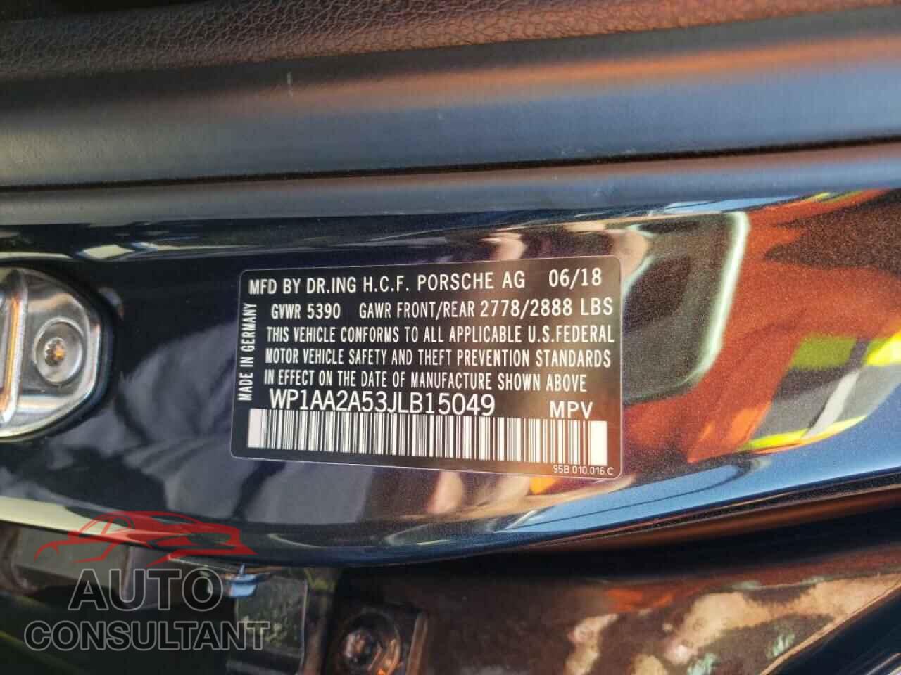 PORSCHE MACAN 2018 - WP1AA2A53JLB15049