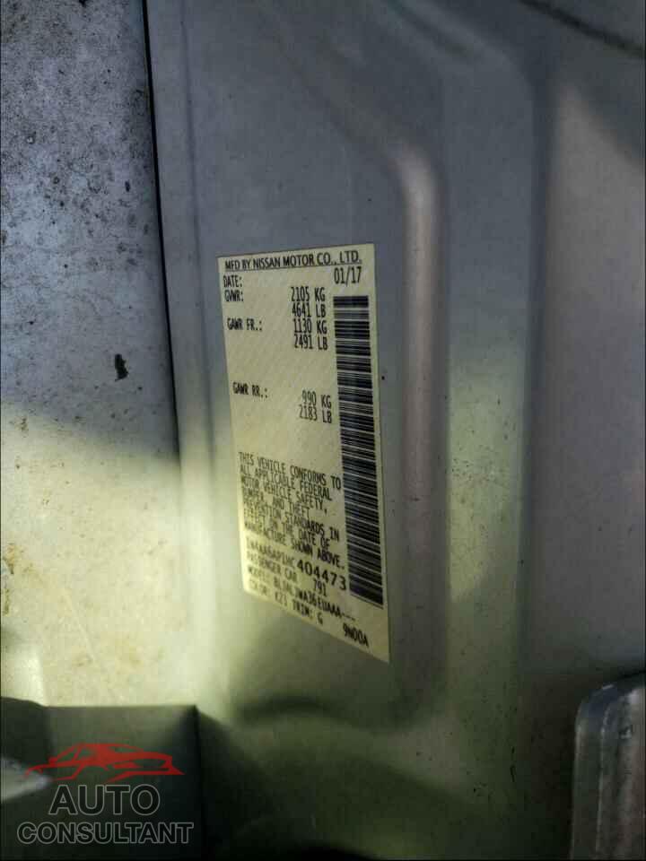 NISSAN MAXIMA 2017 - 1N4AA6AP1HC404473