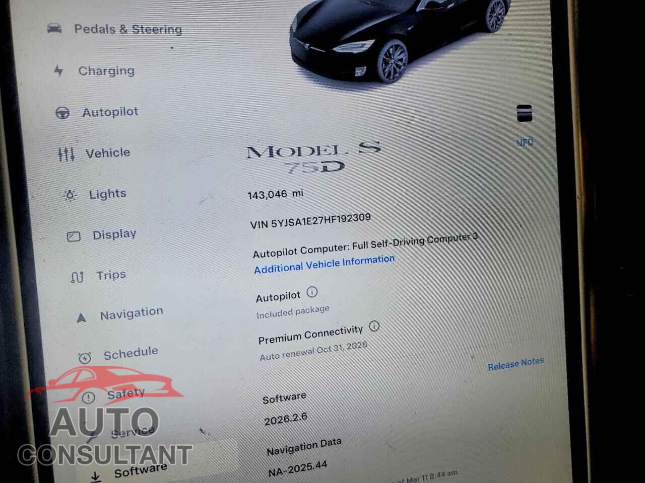 TESLA MODEL S 2017 - 5YJSA1E27HF192309