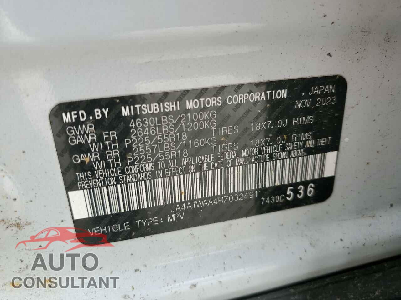 MITSUBISHI ECLIPSE 2024 - JA4ATWAA4RZ032491