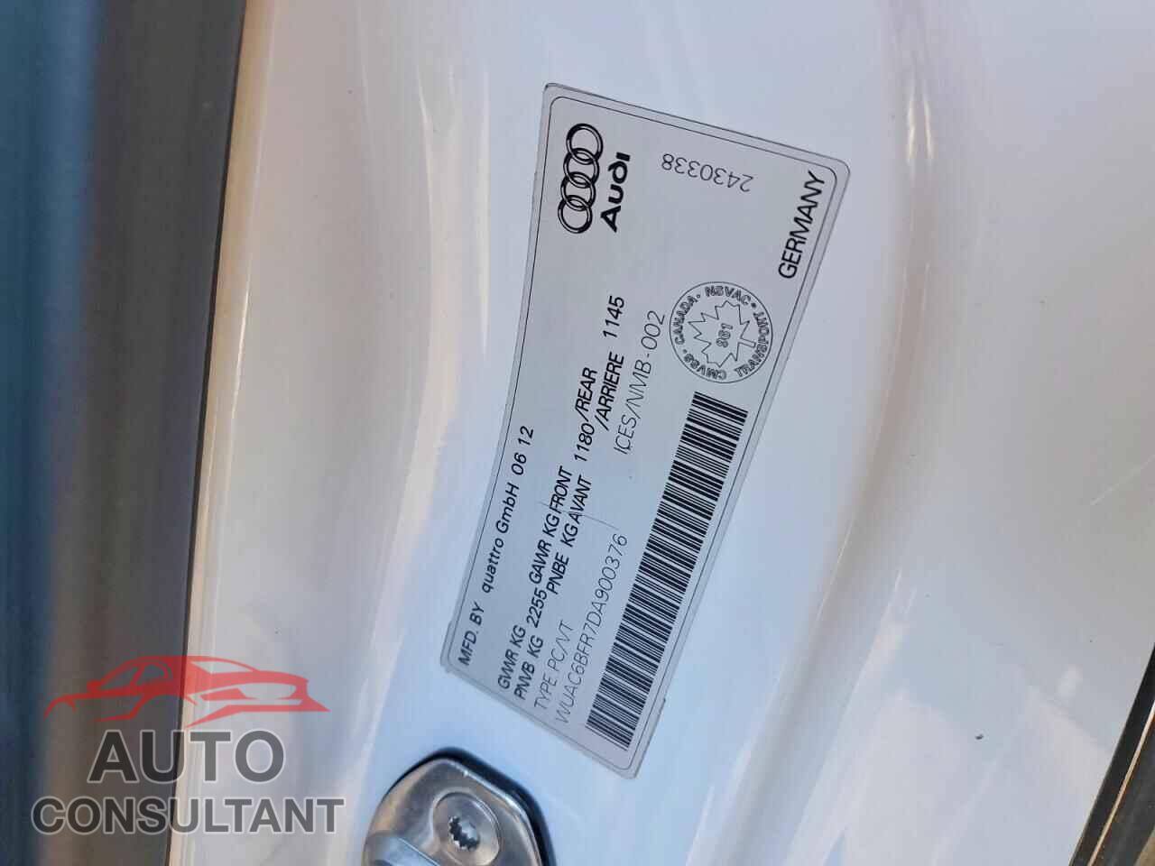 AUDI S5/RS5 2013 - WUAC6BFR7DA900376
