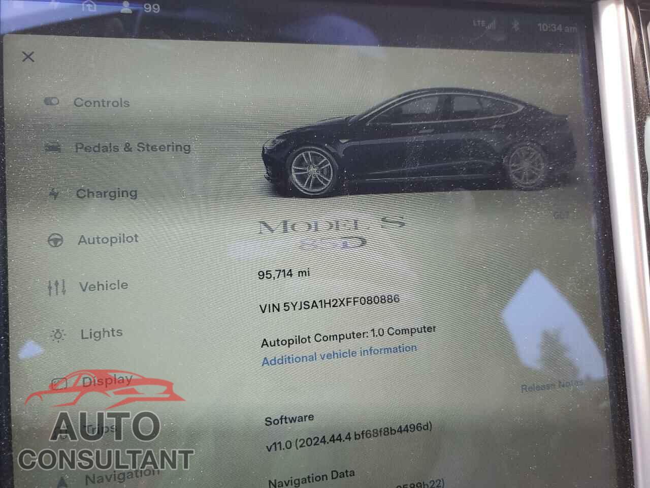 TESLA MODEL S 2015 - 5YJSA1H2XFF080886
