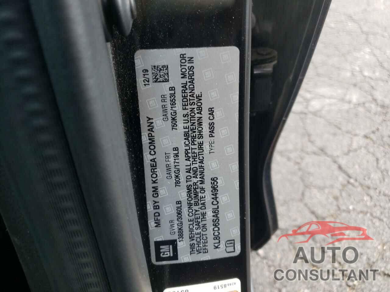 CHEVROLET SPARK 2020 - KL8CD6SA6LC449656