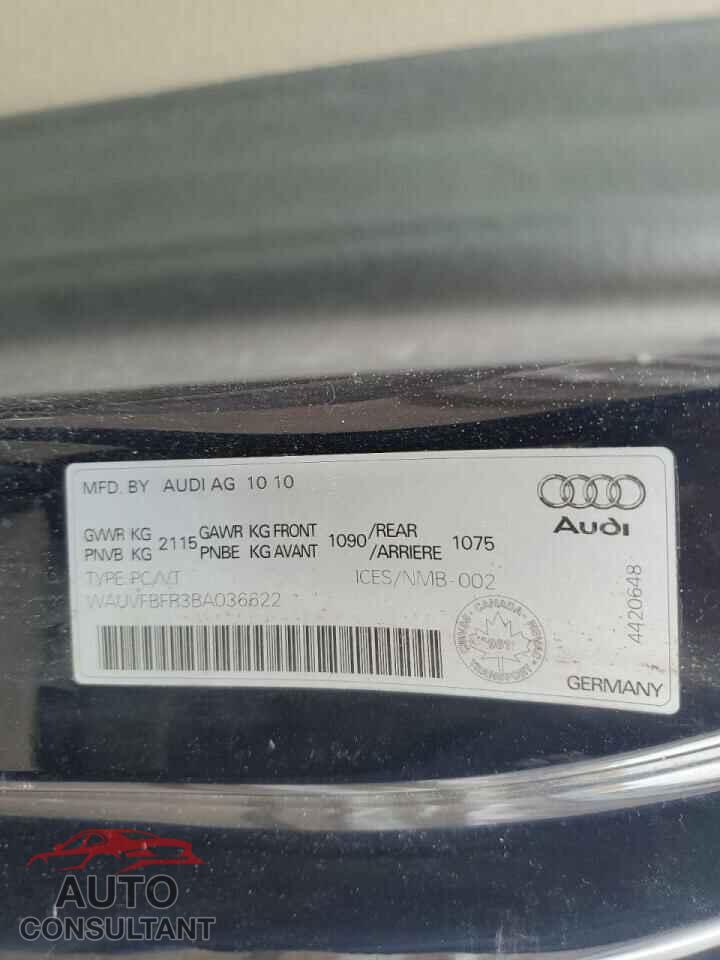AUDI A5 2011 - WAUVFBFR3BA036622