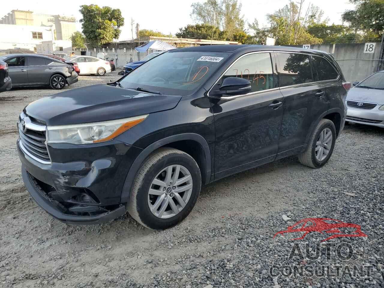 TOYOTA HIGHLANDER 2016 - 5TDZKRFH2GS163615