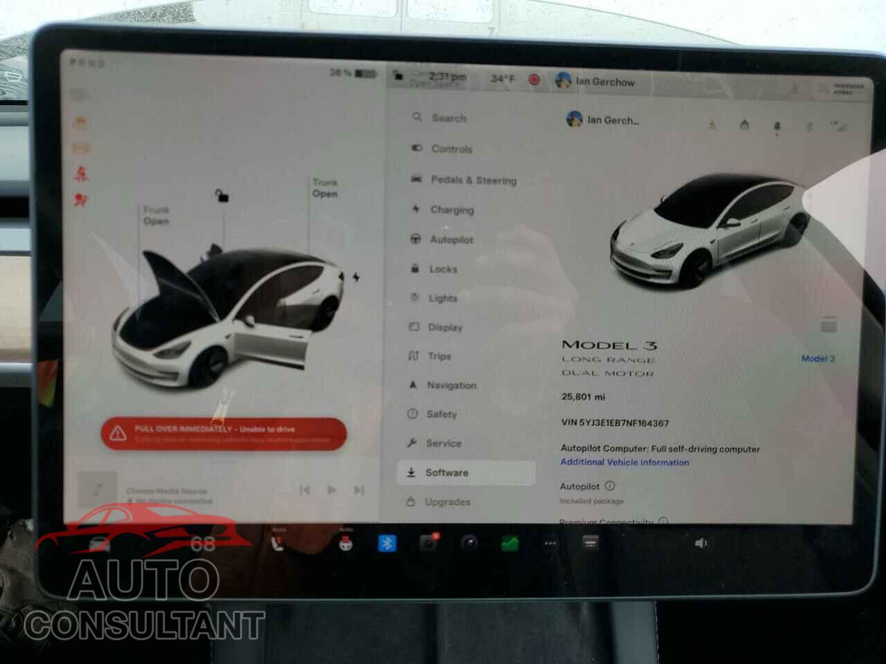 TESLA MODEL 3 2022 - 5YJ3E1EB7NF164367
