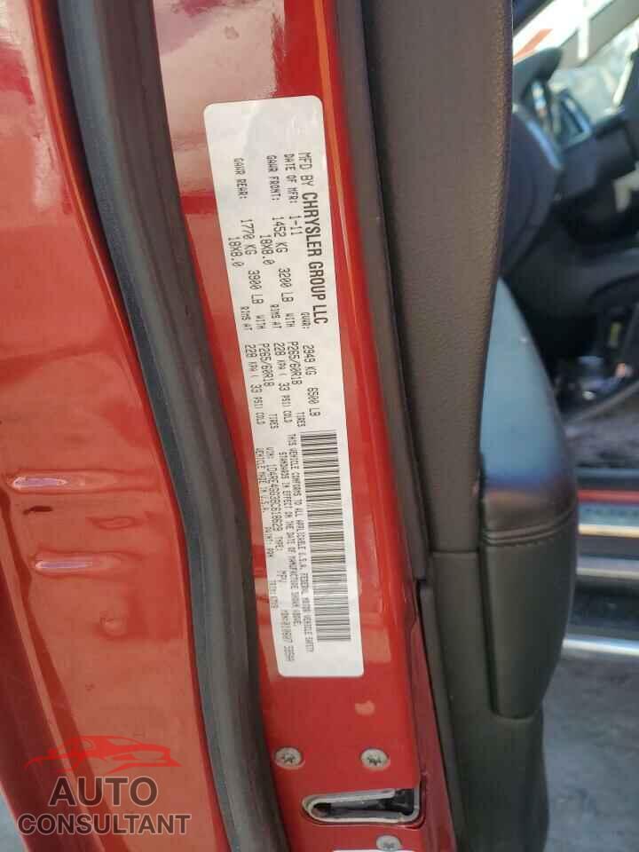 DODGE DURANGO 2011 - 1D4RE4GG3BC618629