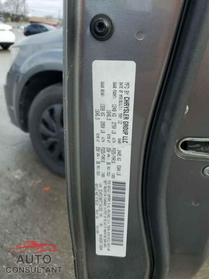 DODGE JOURNEY 2012 - 3C4PDCAB7CT341553
