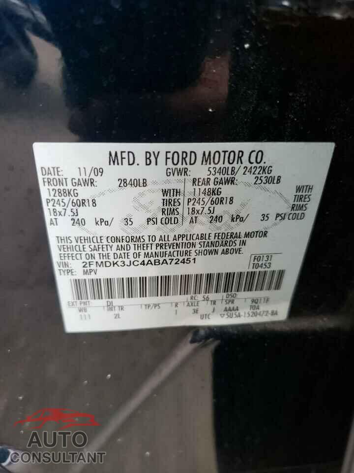 FORD EDGE 2010 - 2FMDK3JC4ABA72451