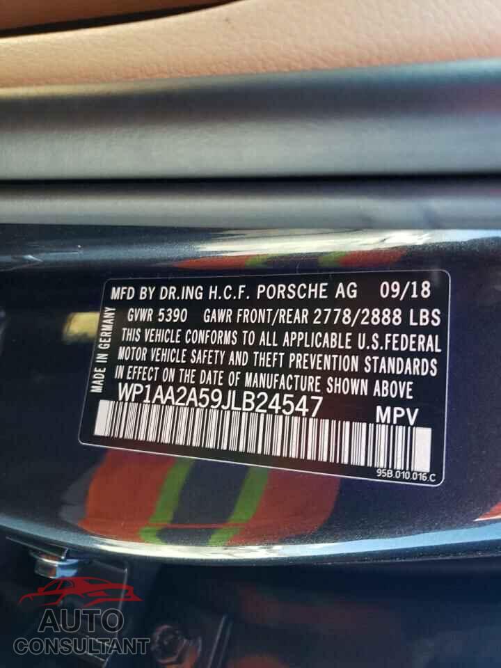 PORSCHE MACAN 2018 - WP1AA2A59JLB24547