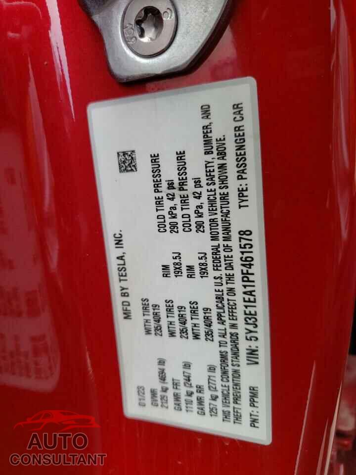 TESLA MODEL 3 2023 - 5YJ3E1EA1PF461578
