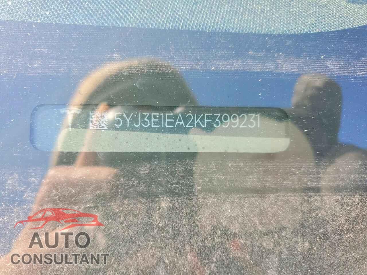 TESLA MODEL 3 2019 - 5YJ3E1EA2KF399231