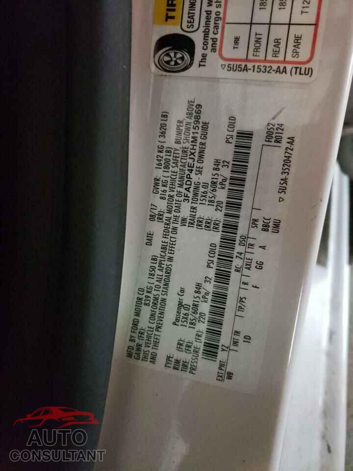 FORD FIESTA 2017 - 3FADP4EJXHM159869
