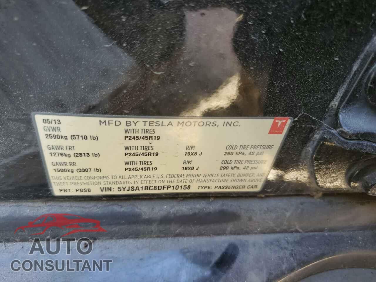 TESLA MODEL S 2013 - 5YJSA1BC8DFP10158