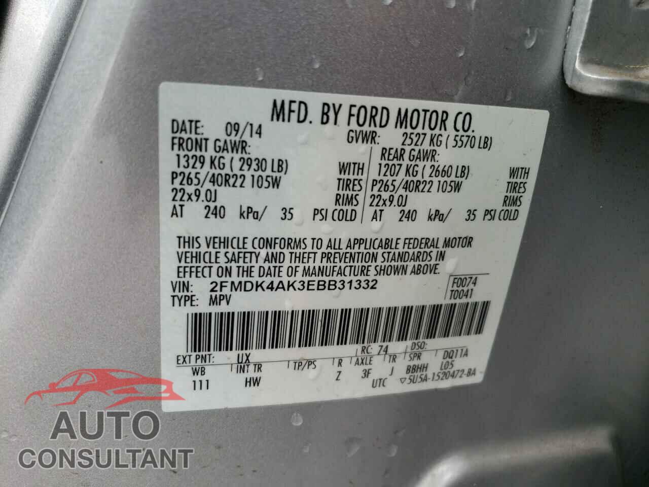 FORD EDGE 2014 - 2FMDK4AK3EBB31332
