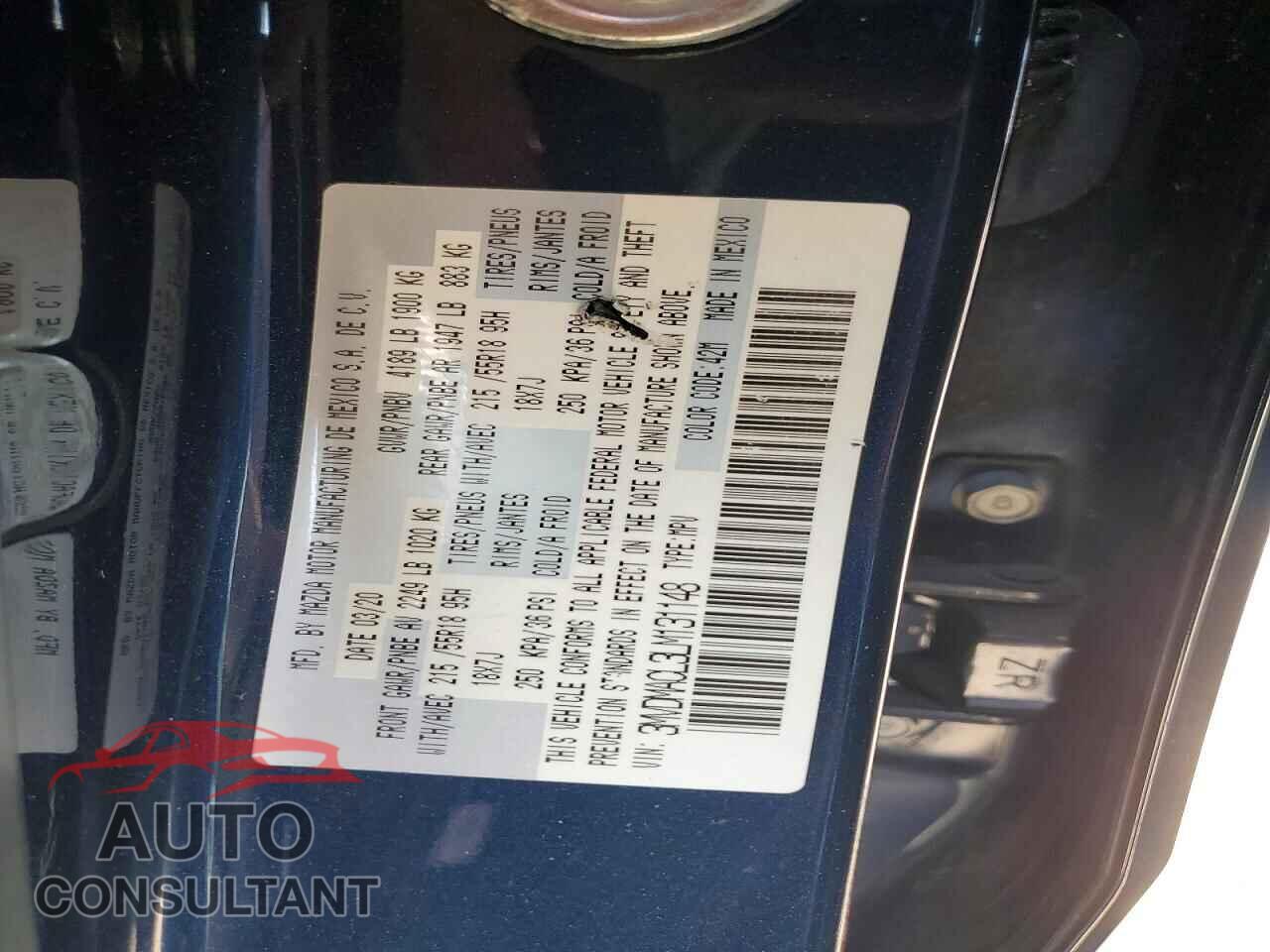 MAZDA CX30 2020 - 3MVDMACL3LM131148