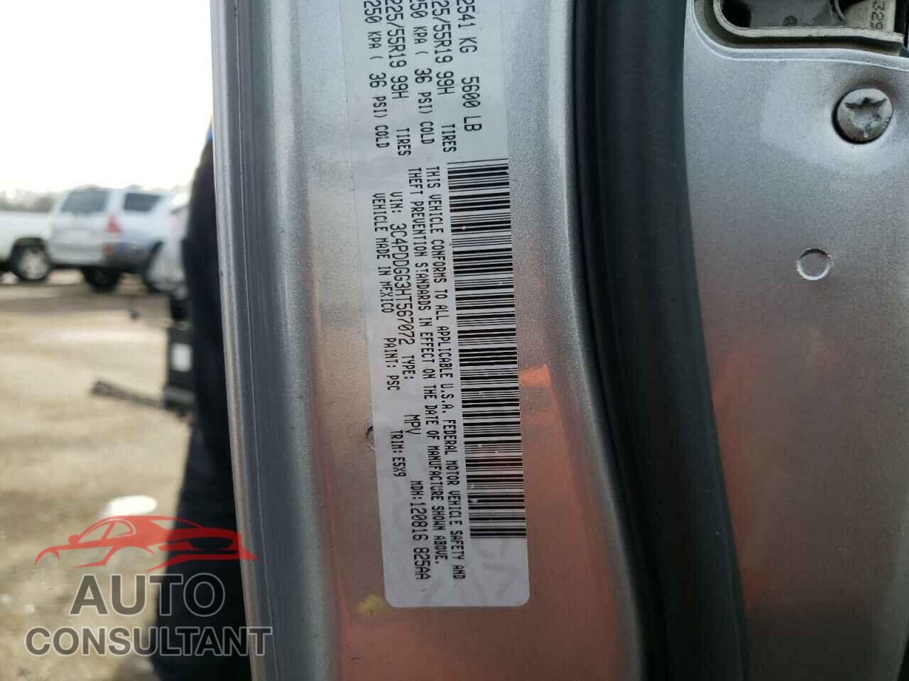 DODGE JOURNEY 2017 - 3C4PDDGG3HT567072