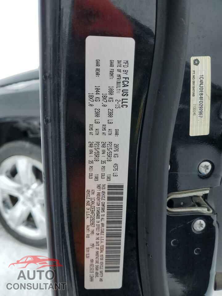JEEP COMPASS 2015 - 1C4NJDEB4FD292967