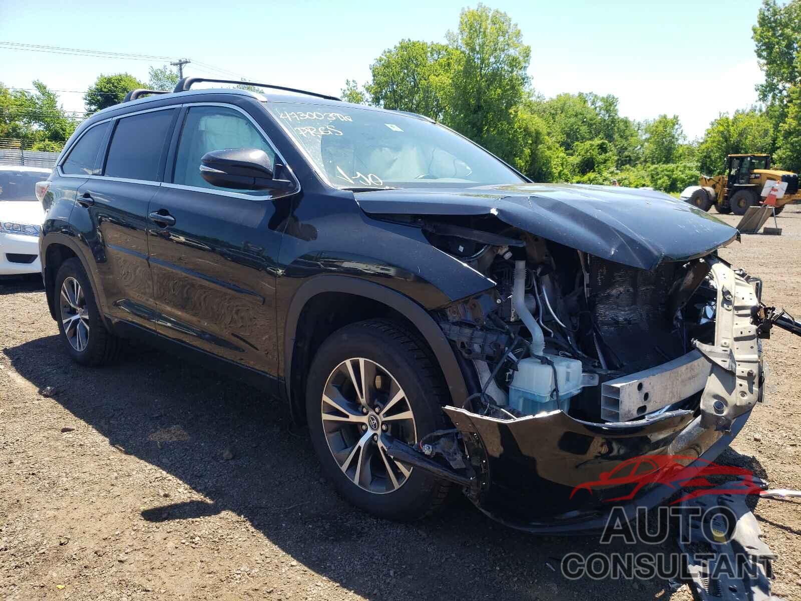 TOYOTA HIGHLANDER 2016 - 5TDJKRFH9GS349455