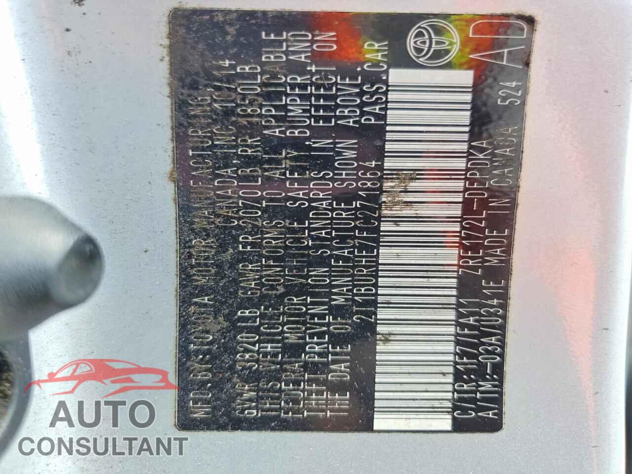 TOYOTA COROLLA 2015 - 2T1BURHE7FC271864