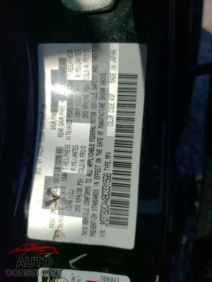 MAZDA CX-9 2011 - JM3TB2CA4B0331598