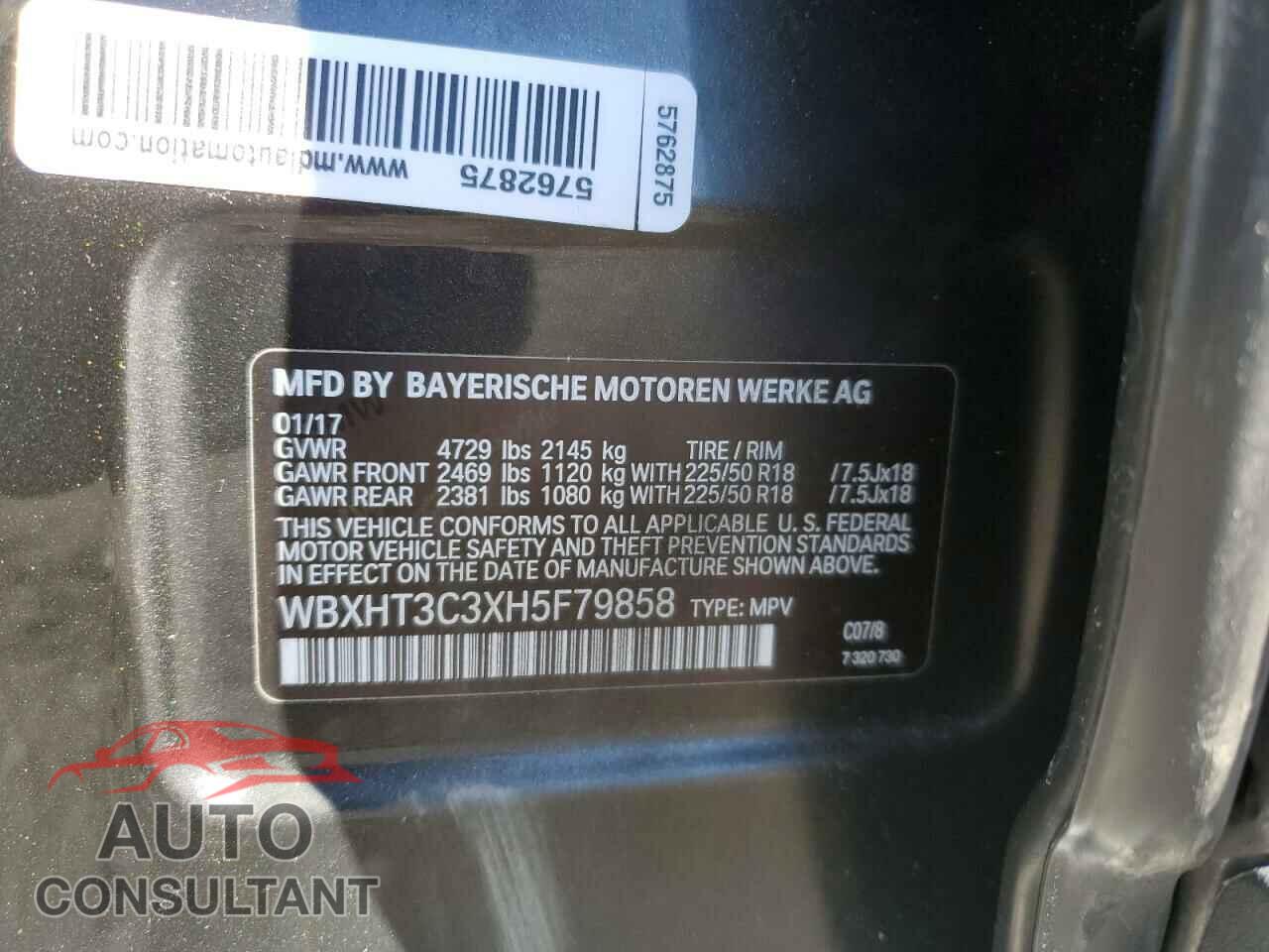 BMW X1 2017 - WBXHT3C3XH5F79858