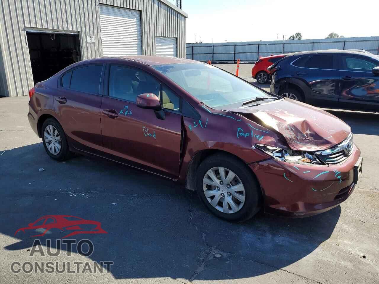 HONDA CIVIC 2012 - 2HGFB2F52CH596197