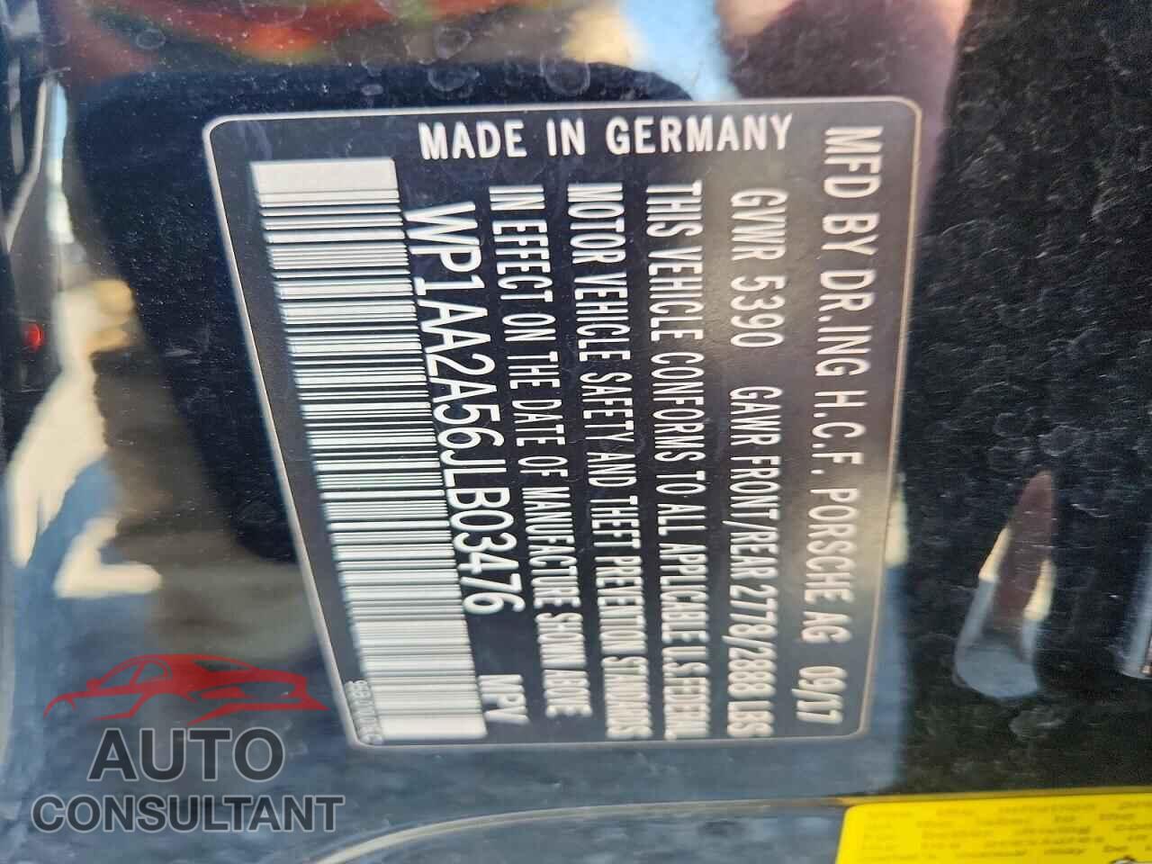 PORSCHE MACAN 2018 - WP1AA2A56JLB03476