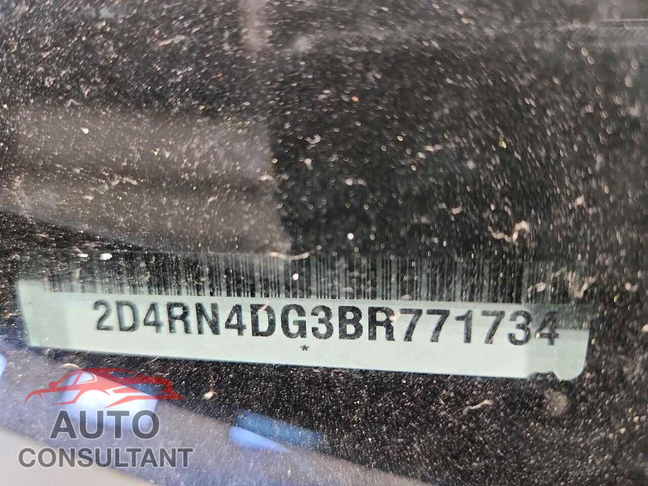 DODGE CARAVAN 2011 - 2D4RN4DG3BR771734