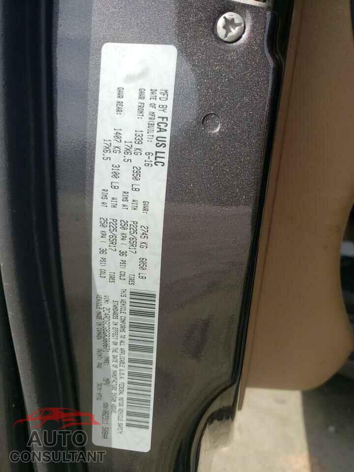 DODGE CARAVAN 2016 - 2C4RDGCG8GR380671