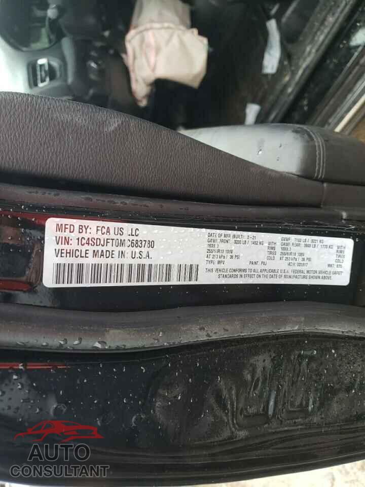 DODGE DURANGO 2021 - 1C4SDJFT0MC683780